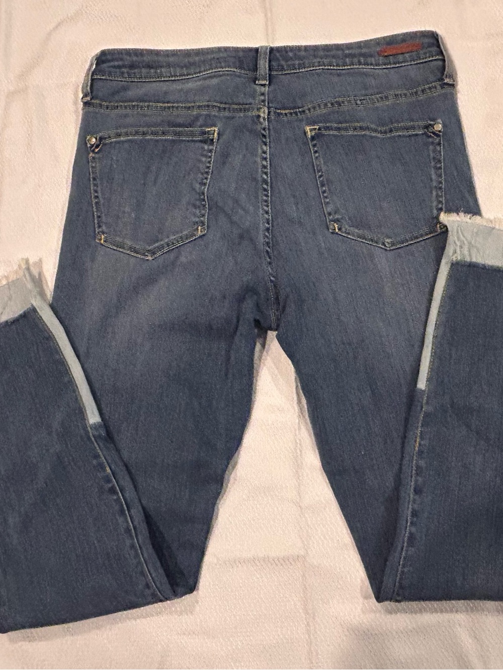 Pilcro and the Letterpress Dark Blue Patchwork Ankle Jeans - Picture 2 of 4